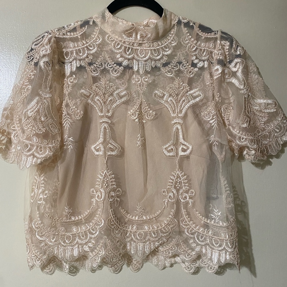 Haute Monde Lace Blouse - Cream